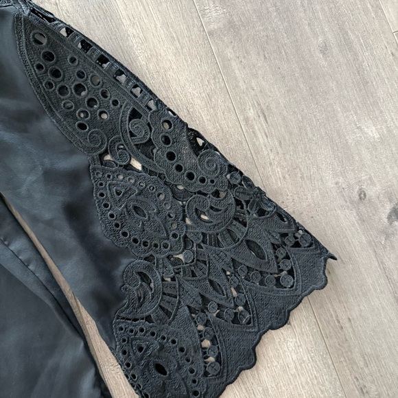 Kobi Black Lace Off Shoulder Long Sleeve Top - Picture 3 of 6